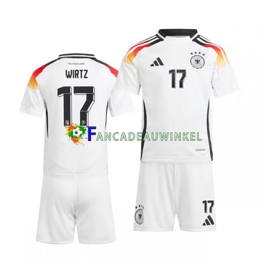 Duitsland Wedstrijdshirt met Korting Florian Wirtz 17 Thuis Kind EK 2024 Korte Mouw