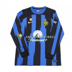 Inter Milan Wedstrijdshirt met Korting Thuis Heren 2023-24 Lange Mouw