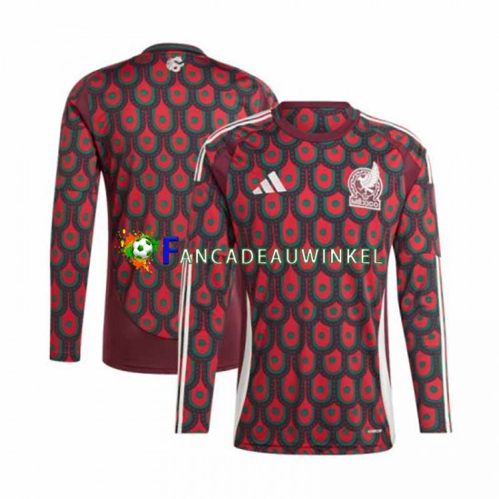 Mexico Wedstrijdshirt met Korting Thuis Heren Copa America 2024 Lange Mouw