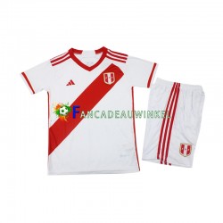Peru Wedstrijdshirt met Korting Thuis Kind 2023 Korte Mouw