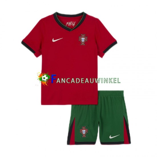 Portugal Wedstrijdshirt met Korting Thuis Kind EK 2024 Korte Mouw