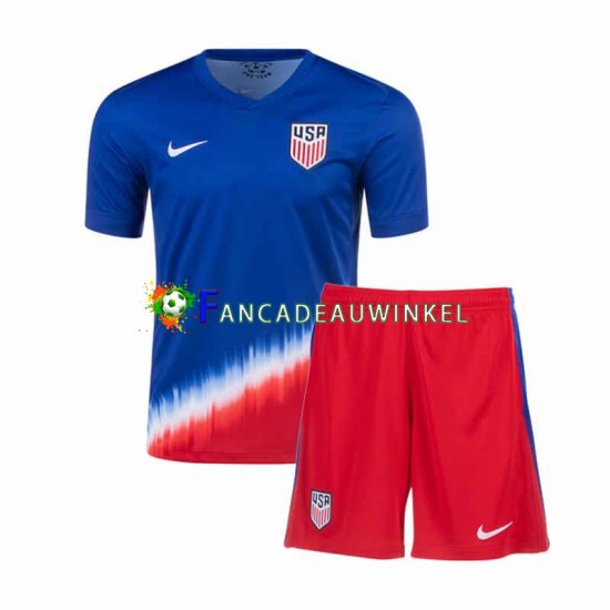 USA Wedstrijdshirt met Korting Uit Kind 2024 Korte Mouw