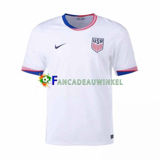 USA Wedstrijdshirt met Korting Thuis Heren 2024 Korte Mouw