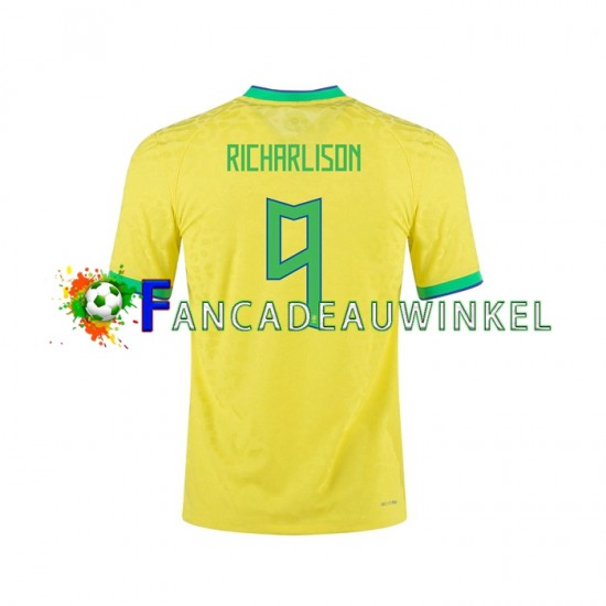 Brazilië Wedstrijdshirt met Korting RICHARLISON 9 Thuis Heren 2022 Korte Mouw