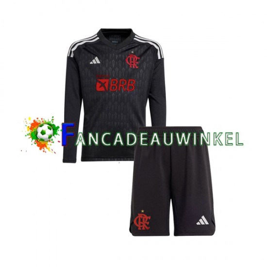 CR Flamengo Wedstrijdshirt met Korting Keepersshirt Uit Kind 2023-24 Lange Mouw