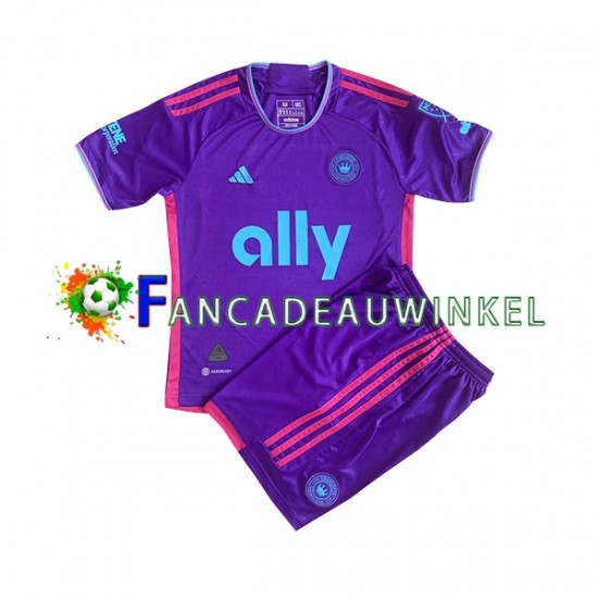 Charlotte FC Wedstrijdshirt met Korting Uit Kind 2023 Korte Mouw