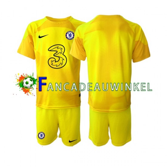 Chelsea Wedstrijdshirt met Korting Keepersshirt Uit Kind 2022-23 Korte Mouw