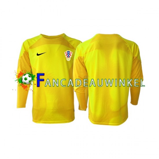 Kroatië Wedstrijdshirt met Korting Keepersshirt Thuis Heren WK 2022 Lange Mouw