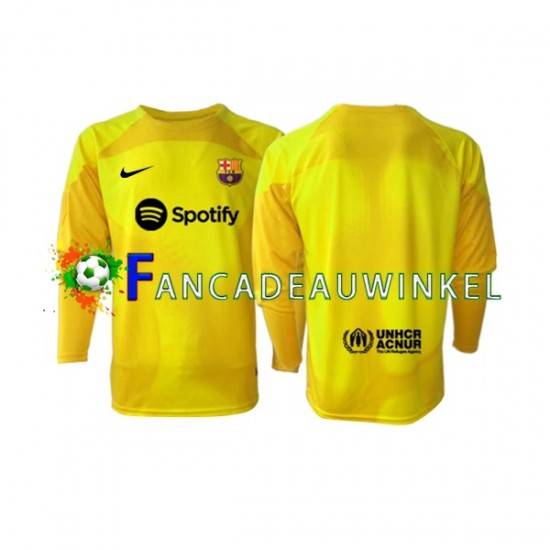 FC Barcelona Wedstrijdshirt met Korting Keepersshirt Vierde Heren 2022-23 Lange Mouw