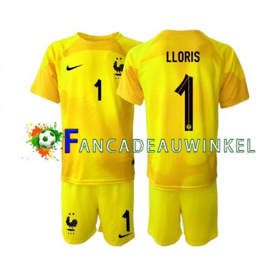 Frankrijk Wedstrijdshirt met Korting Hugo Lloris 1 Keepersshirt 3rd Kind WK 2022 Korte Mouw