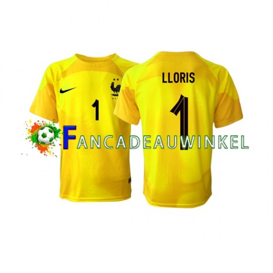 Frankrijk Wedstrijdshirt met Korting Hugo Lloris 1 Keepersshirt 3rd Heren WK 2022 Korte Mouw