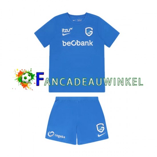 KRC Genk Wedstrijdshirt met Korting Thuis Kind 2022-23 Korte Mouw