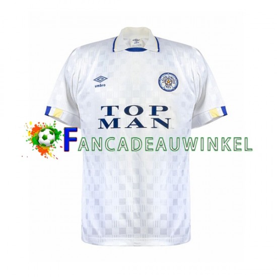 Leeds United Wedstrijdshirt met Korting Retro Thuis Heren 1989-1990 Korte Mouw