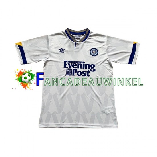 Leeds United Wedstrijdshirt met Korting Retro Thuis Heren 1991-1992 Korte Mouw