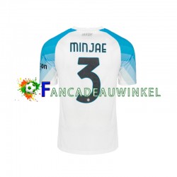 Napoli Wedstrijdshirt met Korting Face Game Minjae 3 Thuis Heren 2022-23 Korte Mouw