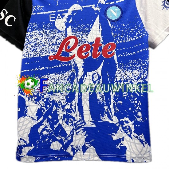 Napoli Wedstrijdshirt met Korting Maradona Champions Special Edition Thuis Heren 2023 Korte Mouw