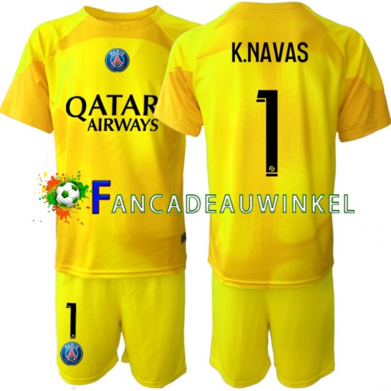 Paris Saint-Germain Wedstrijdshirt met Korting K.NAVAS 1 Keepersshirt 3rd Kind 2022-23 Korte Mouw