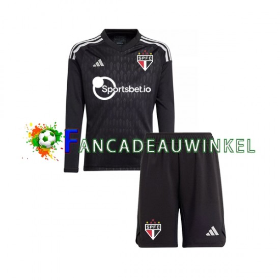 Sao Paulo Wedstrijdshirt met Korting Keepersshirt Thuis Kind 2023-24 Lange Mouw