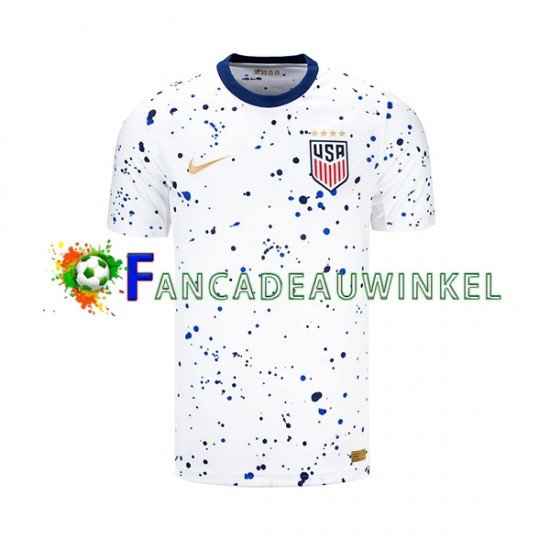 USA Wedstrijdshirt met Korting Thuis Heren 2023 Korte Mouw