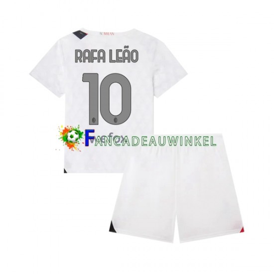 AC Milan Wedstrijdshirt met Korting Rafael Leao 10 Uit Kind 2023-24 Korte Mouw