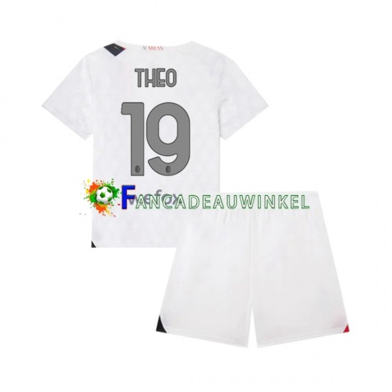 AC Milan Wedstrijdshirt met Korting Theo 19 Uit Kind 2023-24 Korte Mouw