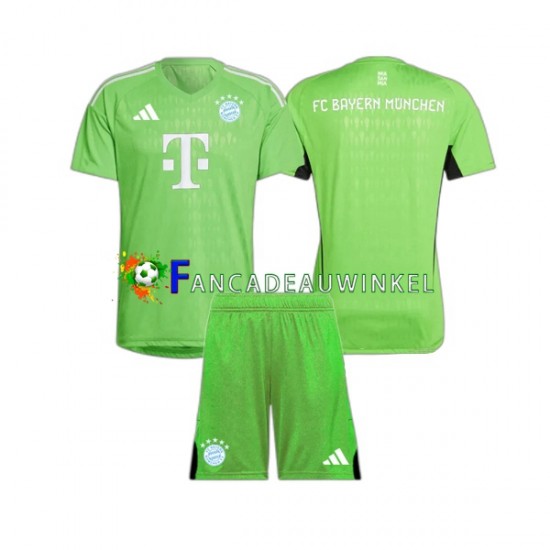 FC Bayern München Wedstrijdshirt met Korting Keepersshirt Uit Kind 2023-24 Korte Mouw