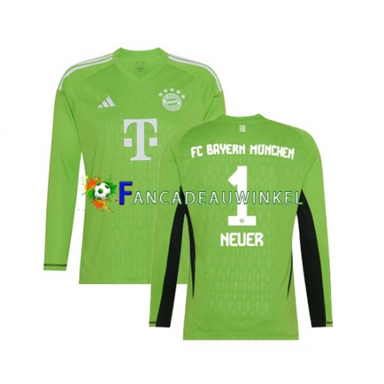 FC Bayern München Wedstrijdshirt met Korting Manuel Neuer 1 Keepersshirt Uit Heren 2023-24 Lange Mouw