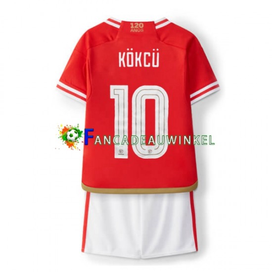 Benfica Wedstrijdshirt met Korting Orkun Kokcu 10 Thuis Kind 2023-24 Korte Mouw