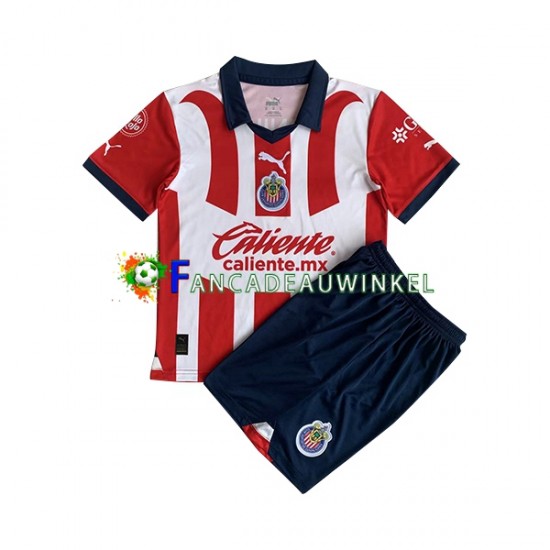 CD Guadalajara Wedstrijdshirt met Korting Thuis Kind 2023-24 Korte Mouw