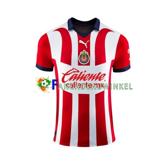 CD Guadalajara Wedstrijdshirt met Korting Thuis Heren 2023-24 Korte Mouw