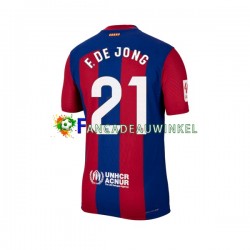 FC Barcelona Wedstrijdshirt met Korting Frenkie de Jong 21 Thuis Heren 2023-24 Korte Mouw