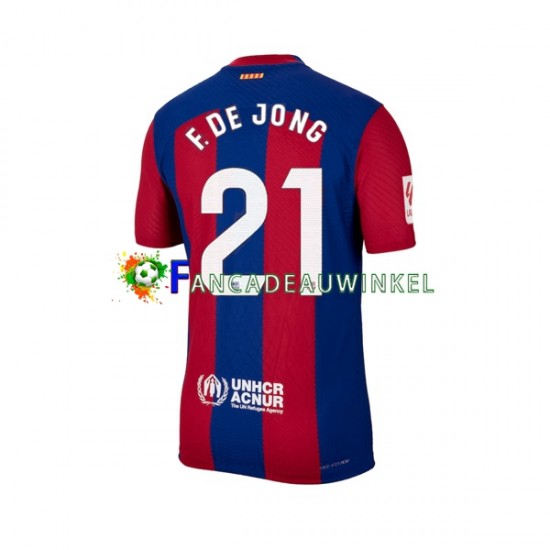 FC Barcelona Wedstrijdshirt met Korting Frenkie de Jong 21 Thuis Heren 2023-24 Korte Mouw