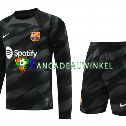 FC Barcelona Wedstrijdshirt met Korting Keepersshirt Uit Kind 2023-24 Lange Mouw