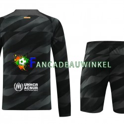 FC Barcelona Wedstrijdshirt met Korting Keepersshirt Uit Kind 2023-24 Lange Mouw