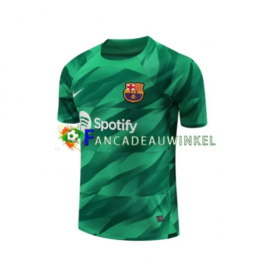 FC Barcelona Wedstrijdshirt met Korting Keepersshirt Thuis Heren 2023-24 Korte Mouw