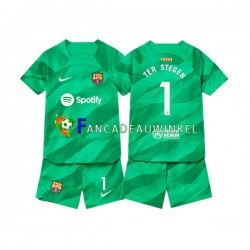 FC Barcelona Wedstrijdshirt met Korting Ter Stegen 1 Keepersshirt Thuis Kind 2023-24 Korte Mouw