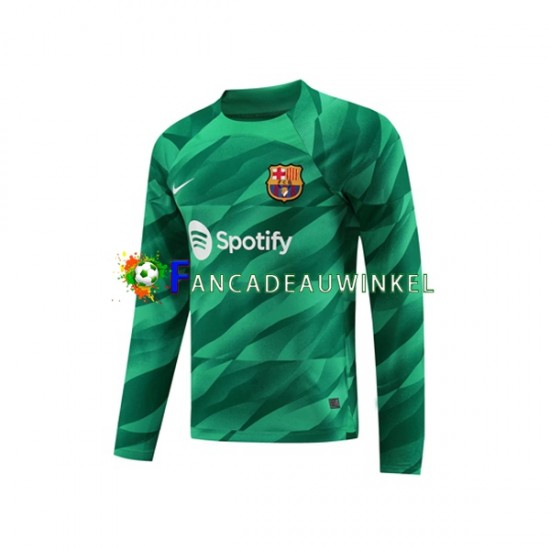 FC Barcelona Wedstrijdshirt met Korting Ter Stegen 1 Keepersshirt Thuis Heren 2023-24 Lange Mouw