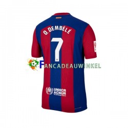 FC Barcelona Wedstrijdshirt met Korting Ousmane Dembele 7 Thuis Heren 2023-24 Korte Mouw