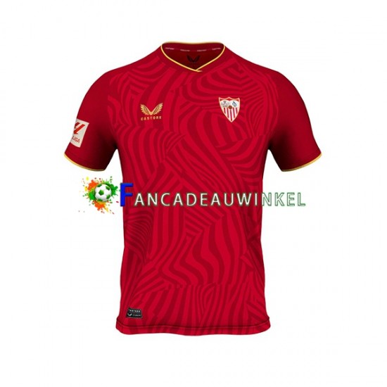 Sevilla FC Wedstrijdshirt met Korting Uit Heren 2023-24 Korte Mouw