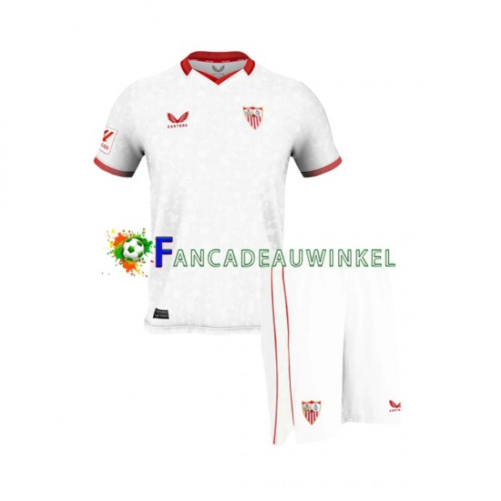 Sevilla FC Wedstrijdshirt met Korting Thuis Kind 2023-24 Korte Mouw