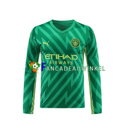 Manchester City Wedstrijdshirt met Korting Keepersshirt Thuis Heren 2023-24 Lange Mouw