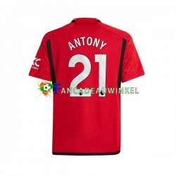 Manchester United Wedstrijdshirt met Korting Antony Matheus 21 Thuis Heren 2023-24 Korte Mouw