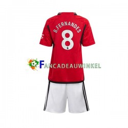 Manchester United Wedstrijdshirt met Korting B Fernandes 8 Thuis Kind 2023-24 Korte Mouw