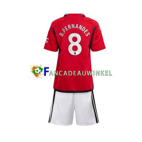 Manchester United Wedstrijdshirt met Korting B Fernandes 8 Thuis Kind 2023-24 Korte Mouw