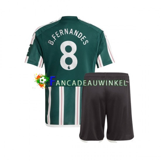 Manchester United Wedstrijdshirt met Korting Bruno Fernandes 8 Uit Kind 2023-24 Korte Mouw