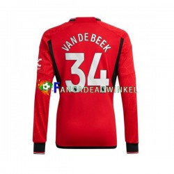 Manchester United Wedstrijdshirt met Korting Donny van de Beek 34 Thuis Heren 2023-24 Lange Mouw