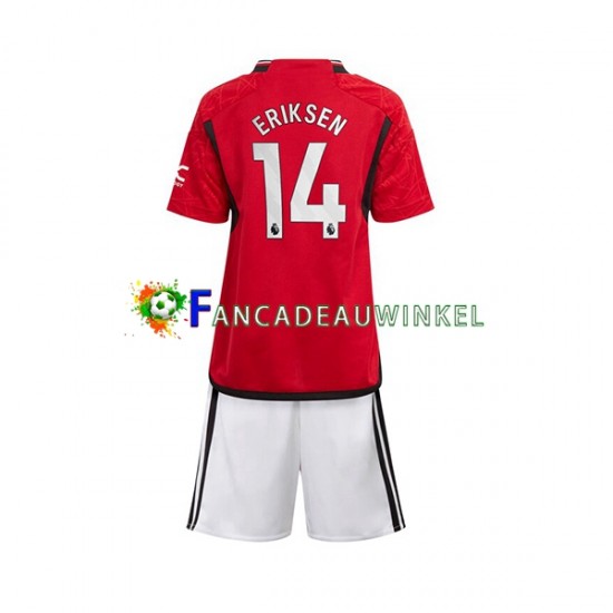 Manchester United Wedstrijdshirt met Korting Eriksen 14 Thuis Kind 2023-24 Korte Mouw