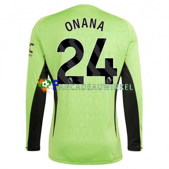 Manchester United Wedstrijdshirt met Korting Andre Onana 24 Keepersshirt Thuis Heren 2023-24 Lange Mouw