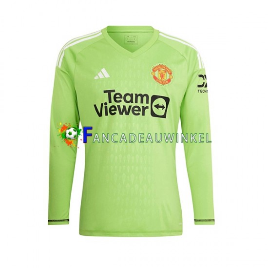 Manchester United Wedstrijdshirt met Korting Keepersshirt Thuis Heren 2023-24 Lange Mouw