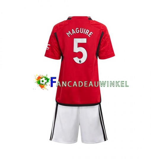 Manchester United Wedstrijdshirt met Korting Harry Maguire 5 Thuis Kind 2023-24 Korte Mouw